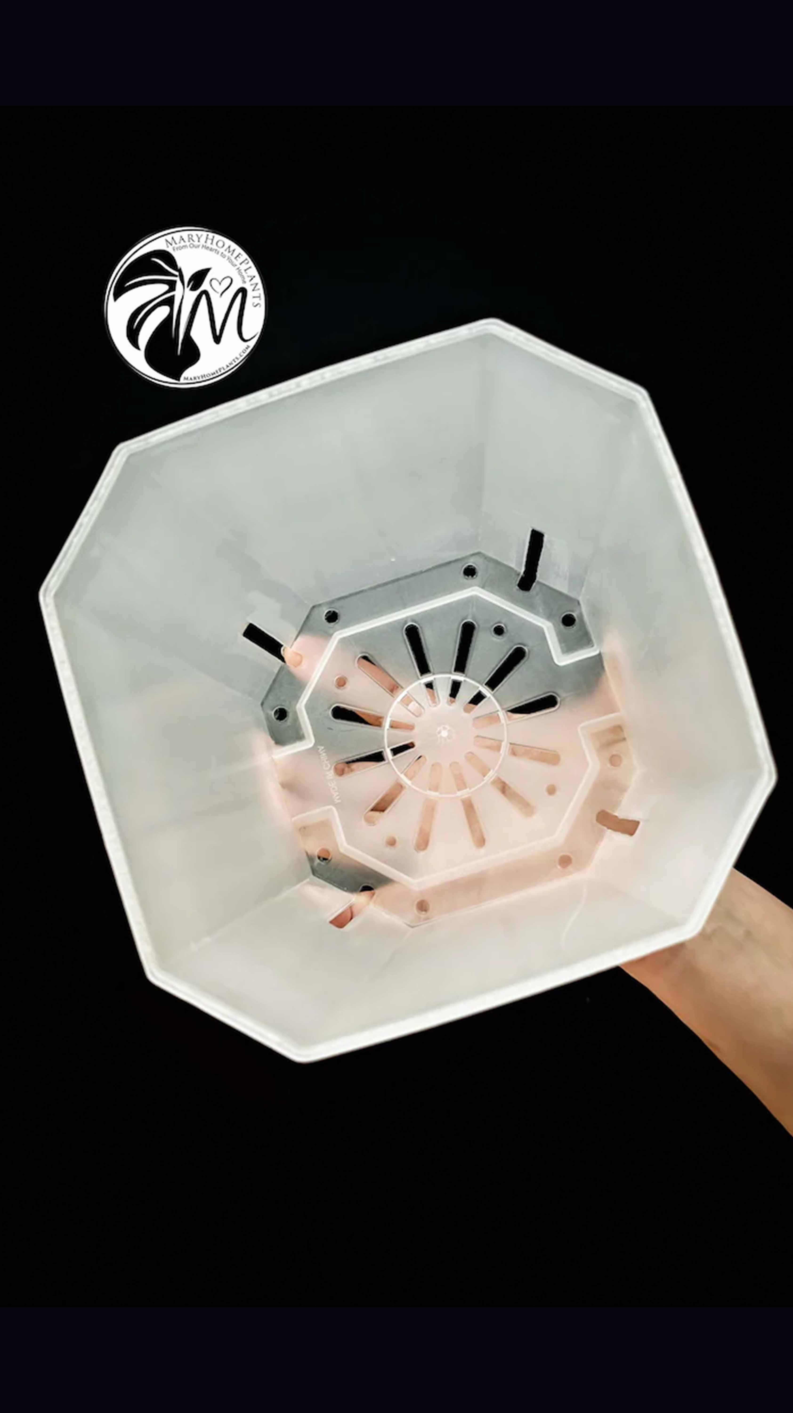 9cm Matte Transparent Square Plant Pot