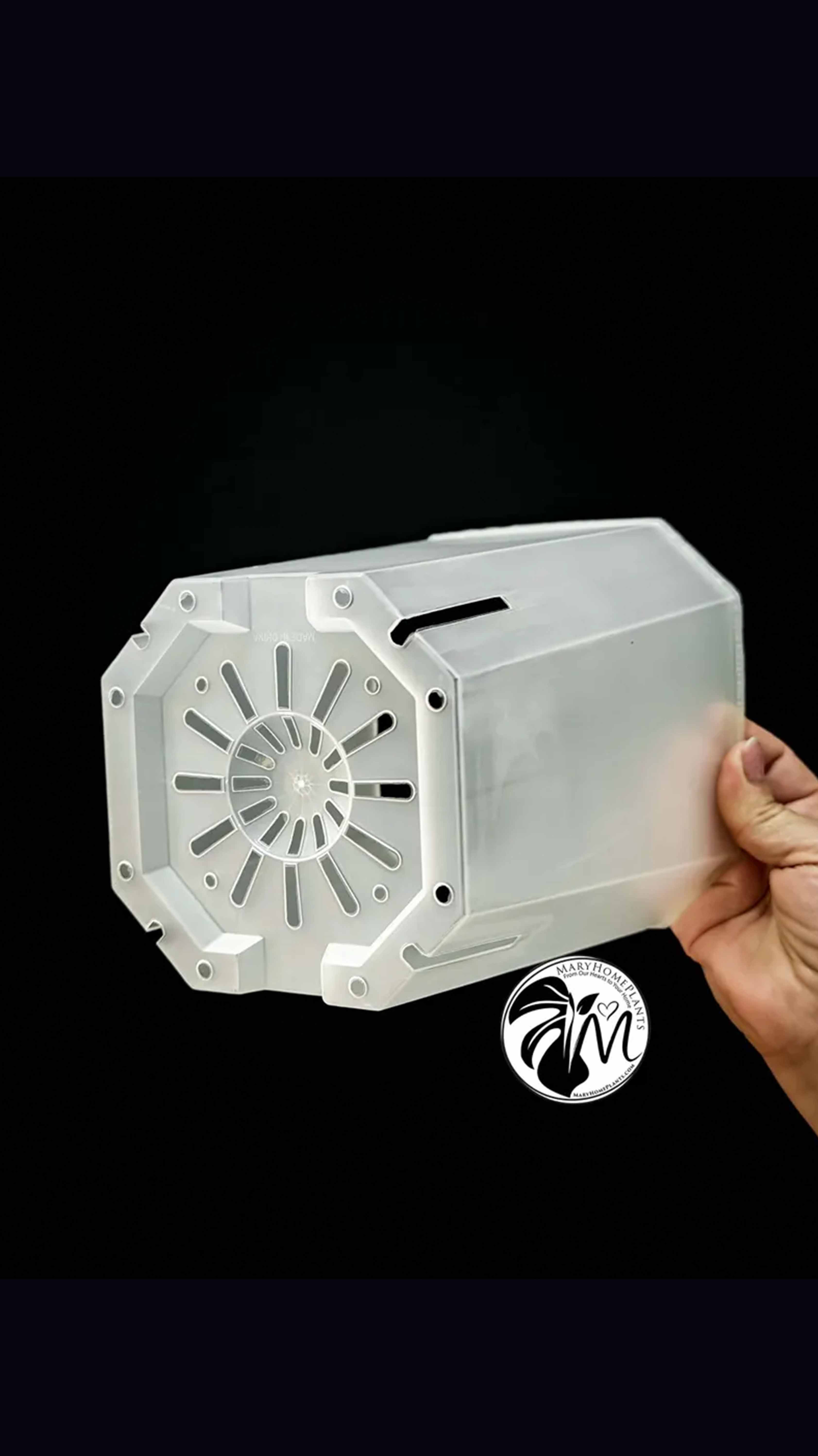 15cm Matte Transparent Square Plant Pot