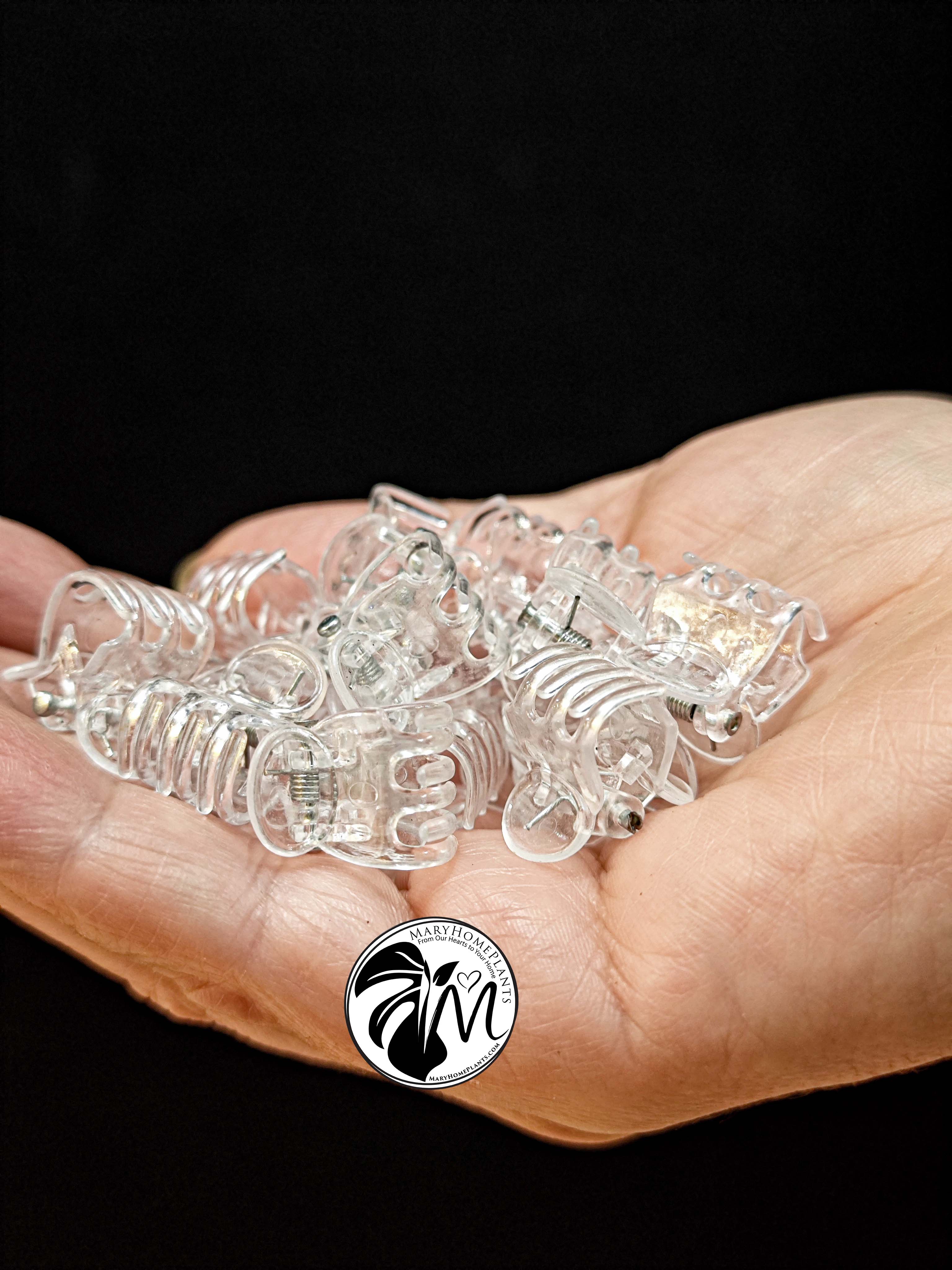 15pcs plant orchid clips transparent