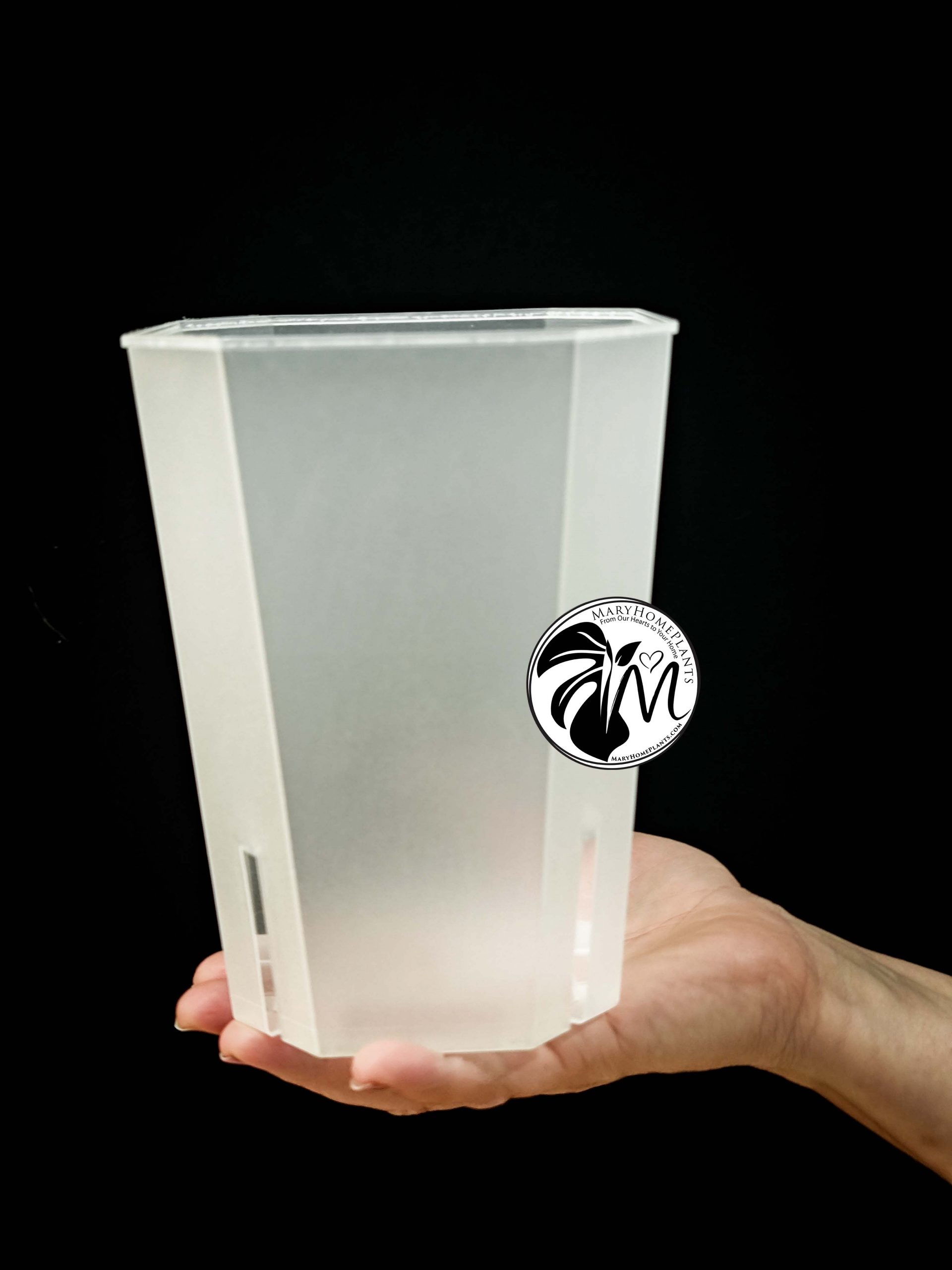 12.3cm large beautiful matte transparent square pots (copy)