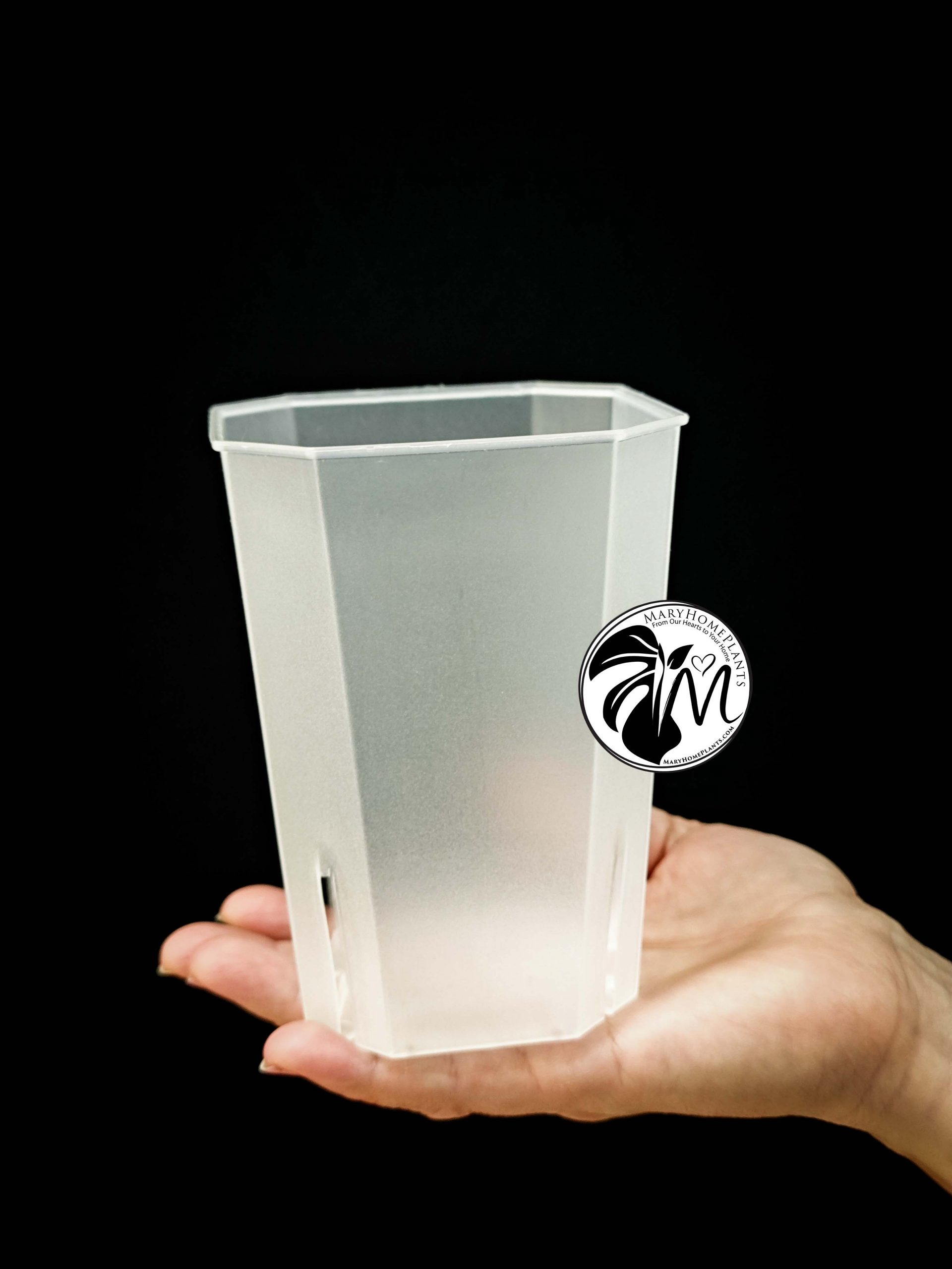 9cm medium beautiful matte transparent square pots (copy)
