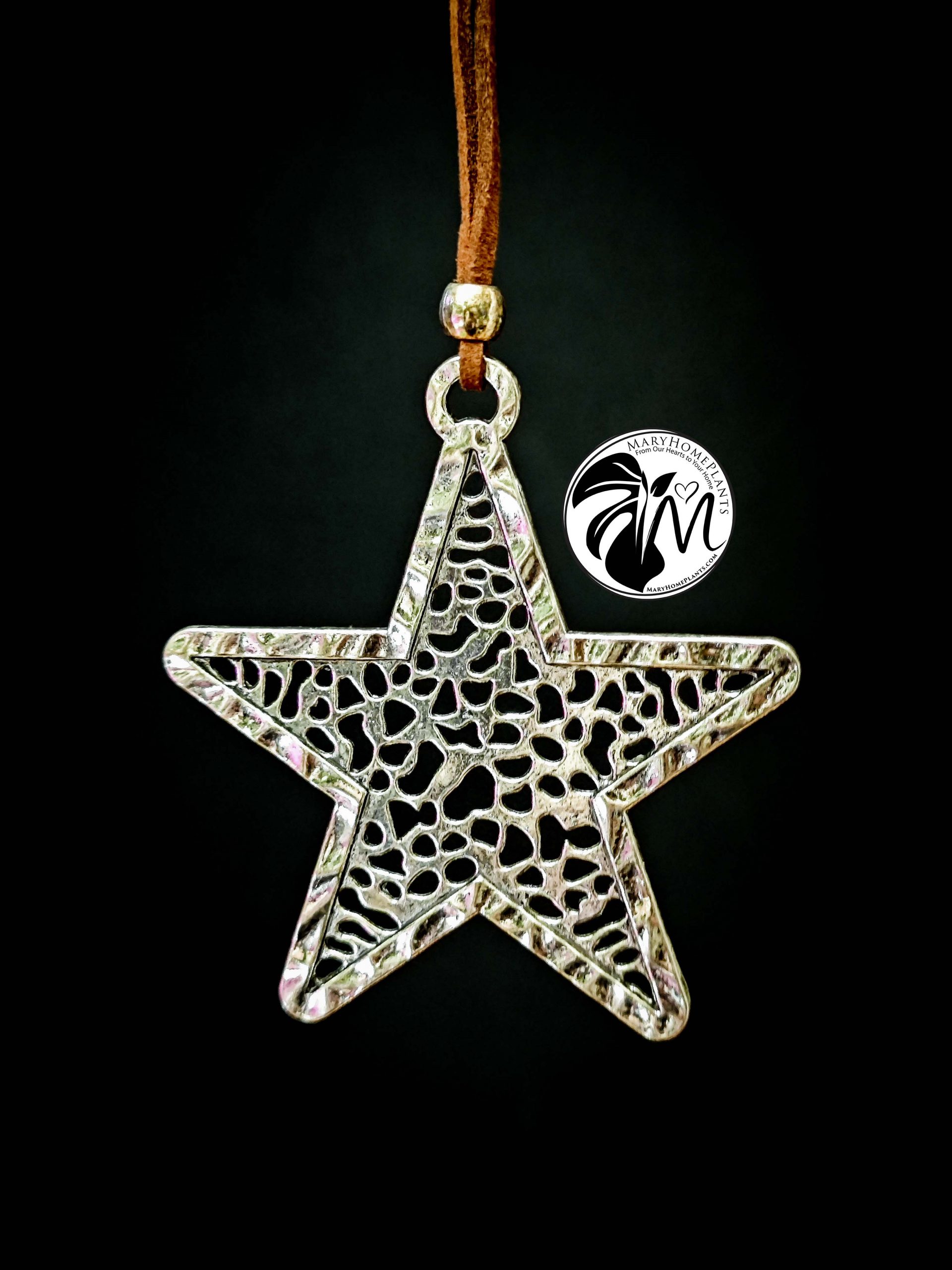 handmade metal necklace with star pendant