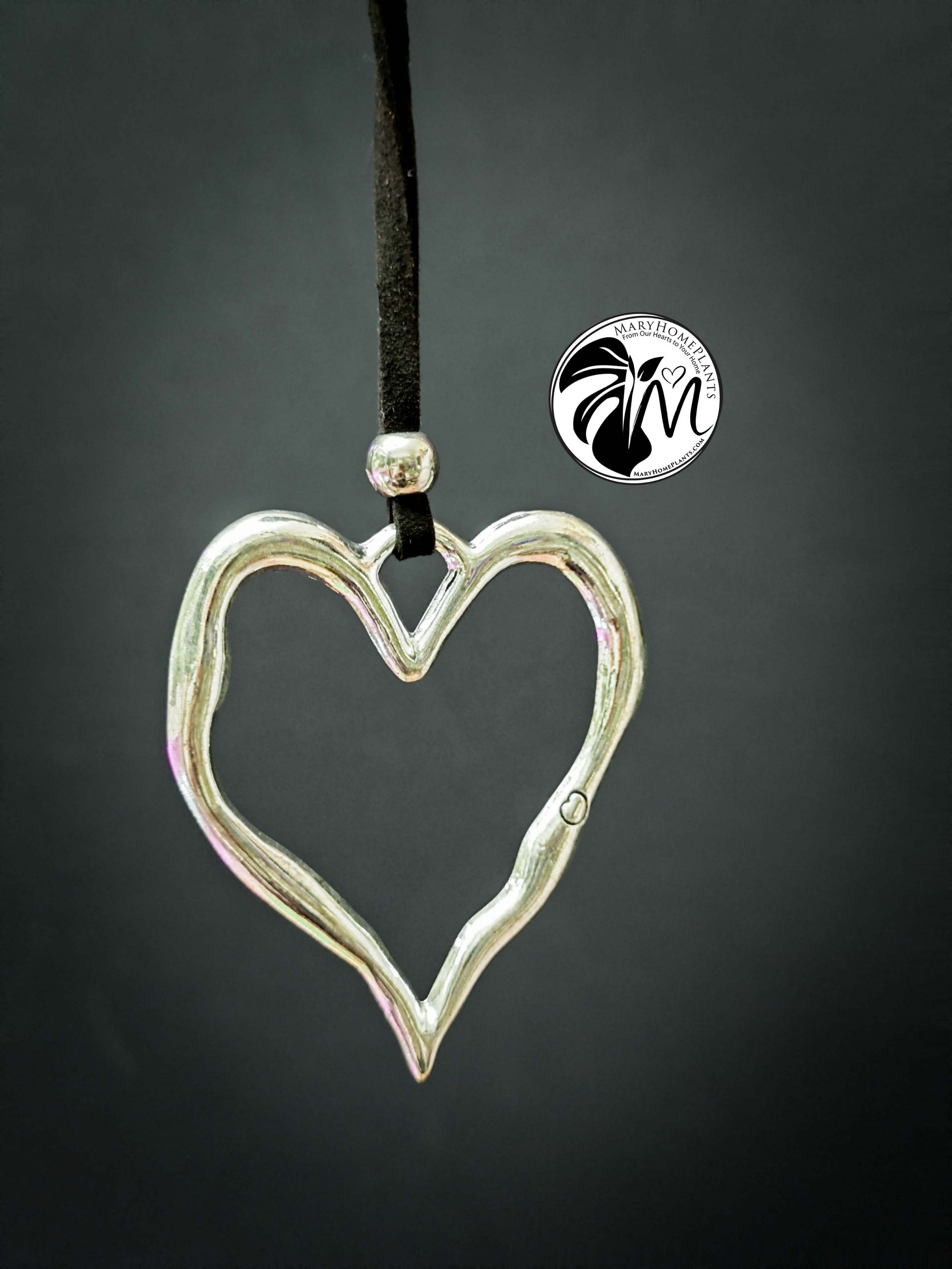 long beaded necklace with large metal heart (copy)